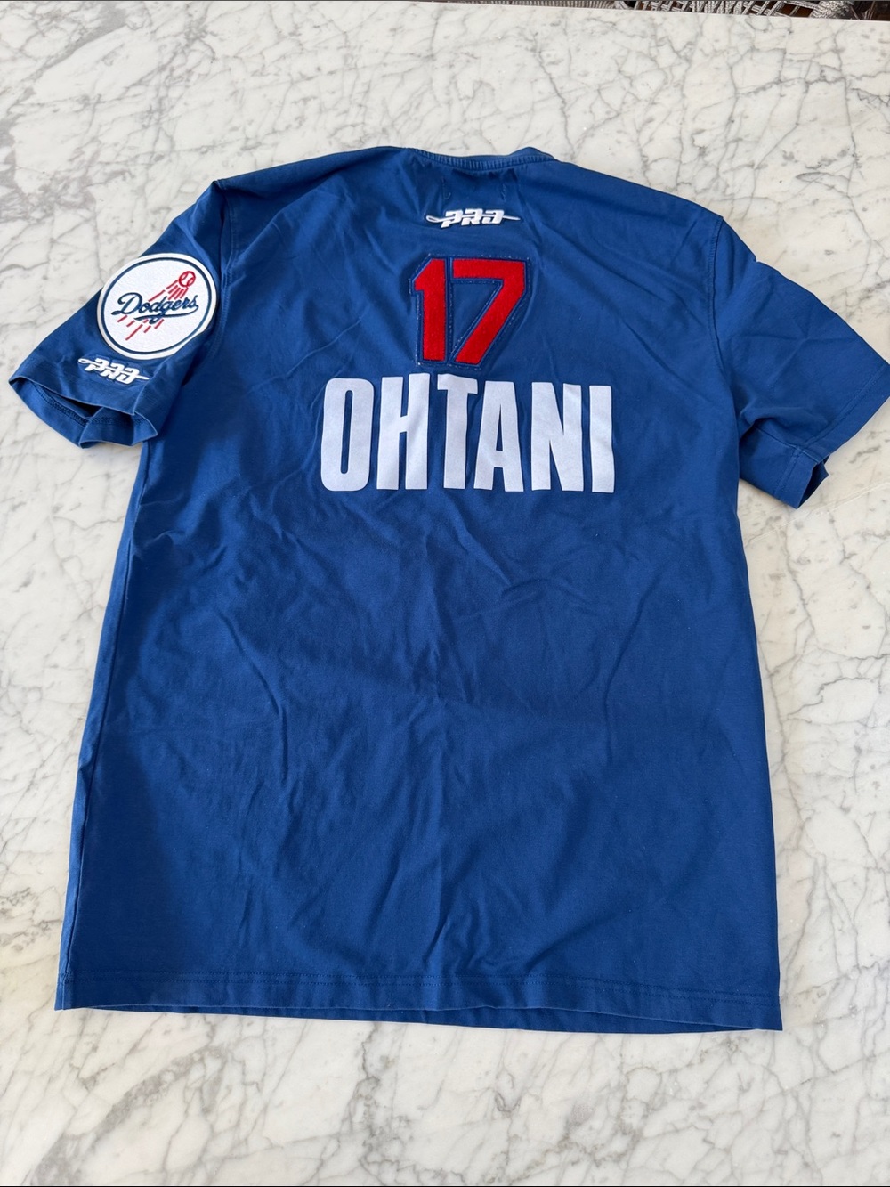 Los Angeles Dodgers Taping Tee Ohtani Adult Sz M Embroidered